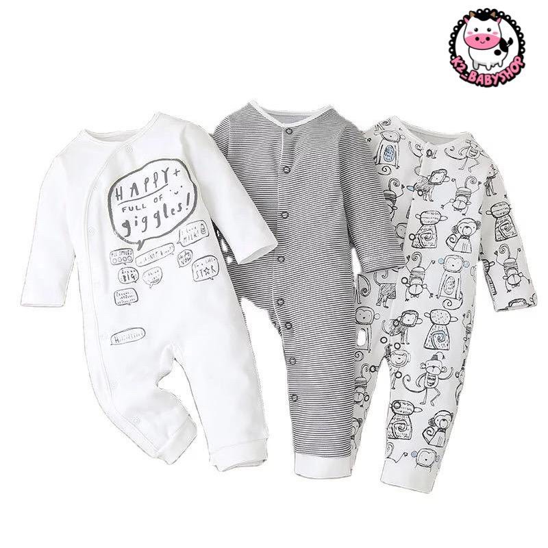 BABY K2 - Sleepsuit buka kaki isi 3 pcs motif happy