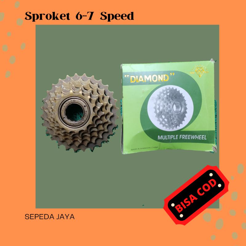 SPROKET Gir 6  Speed Sproket Tipe Ulir  Diamond Murah