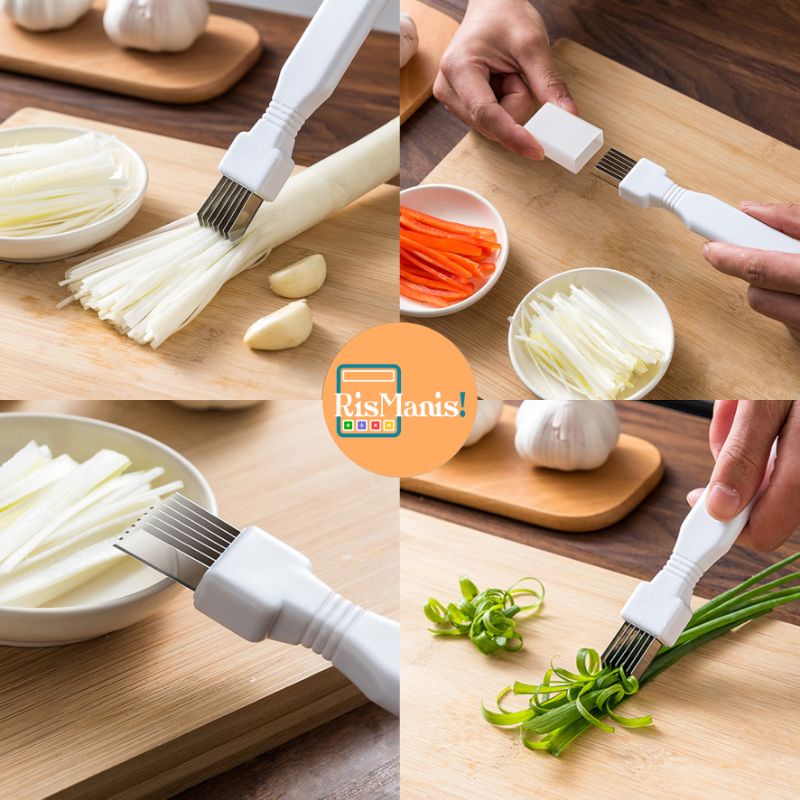 VEGETABLES SHREDDER KNIFE - Alat Potong Sayur 7 Mata Pisau Pemotong Bahan Masakan Iris Daun Bawang