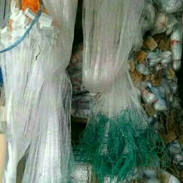 Jaring ikan siap pakai senar 015 ukuran 3/4 inci panjang 20 meter lebar 95 centi meter
