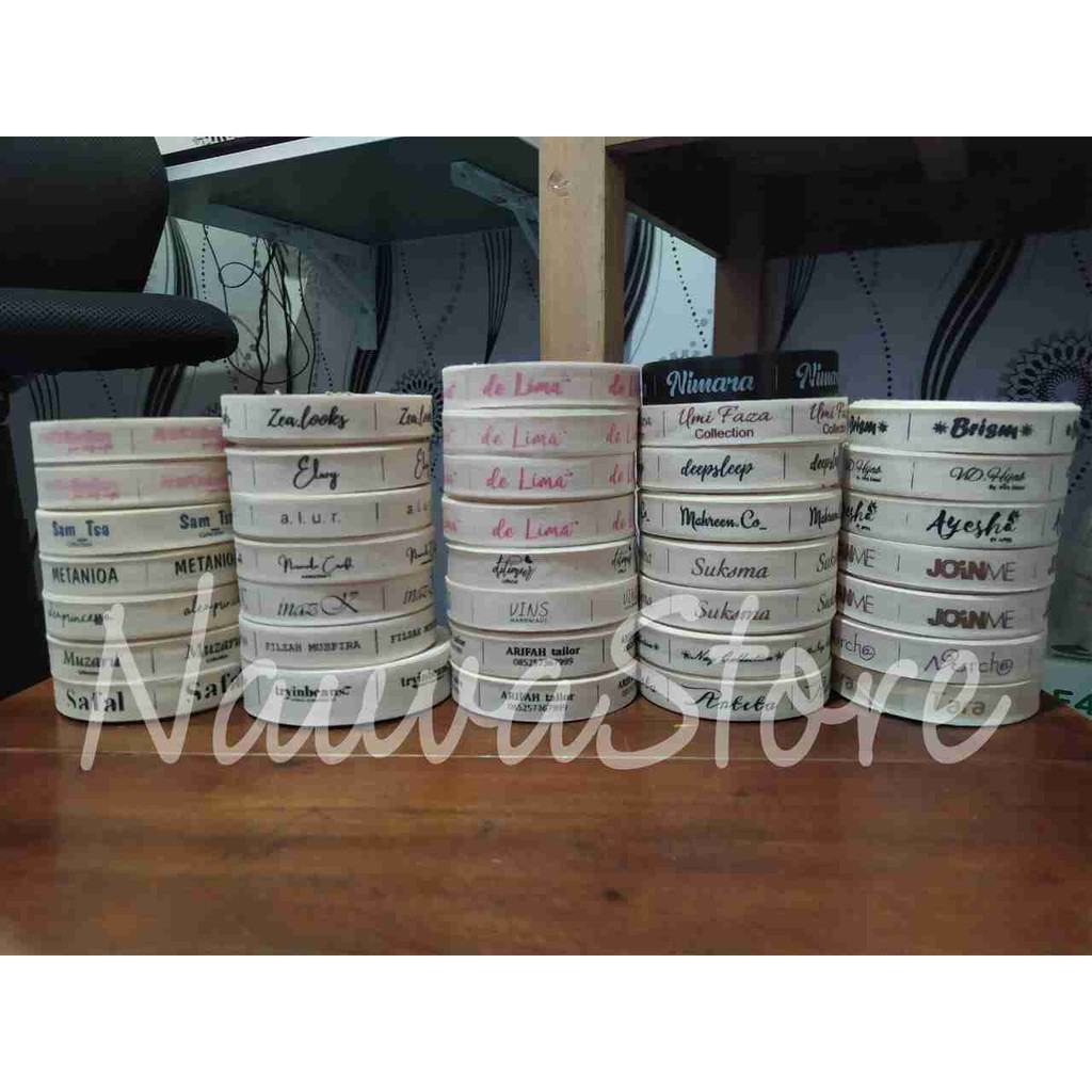 

LABEL HIJAB / LABEL BAJU BAHAN KATUN DAN SATIN SABLON CUSTOME