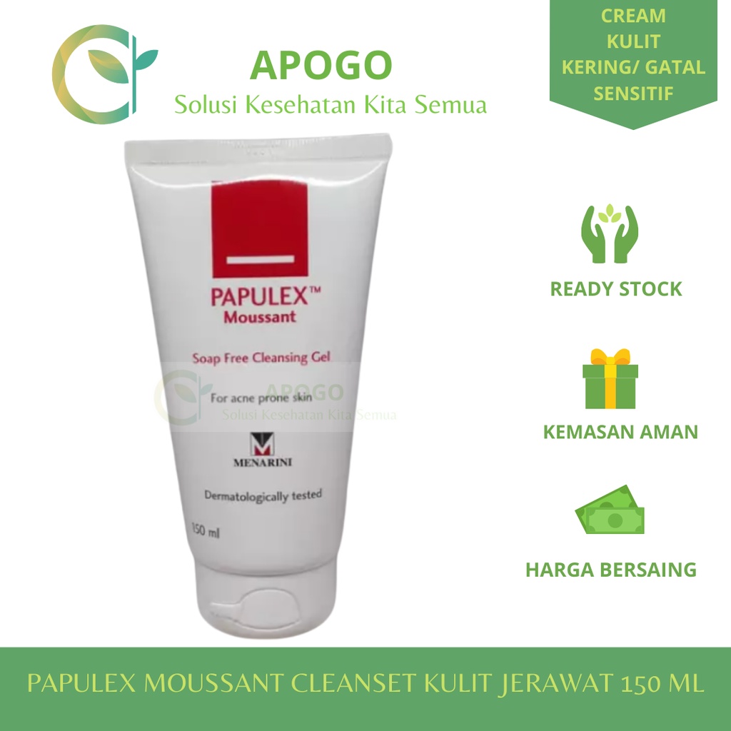 PAPULEX MOUSSANT GEL CLEANSER KULIT JERAWAT 150 ML