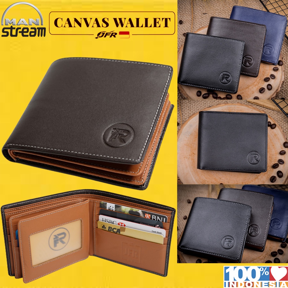 Dompet Pria 3 Dimensi Hp Premium Bahan Kulit Sapi Asli Original Keren Buaya Distro Simple Pria JS06