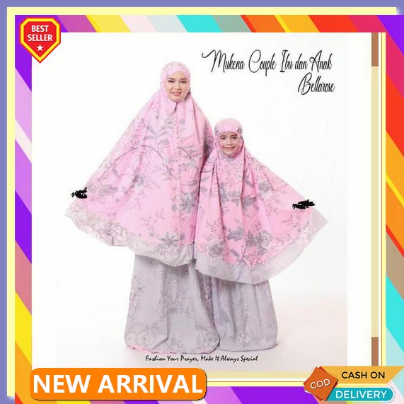 Mukena Couple Ibu & Anak Rayon Ori Zlatra Polka Nude Mukena Couple Ibu Dan Anak Terbaru Perempuan 20