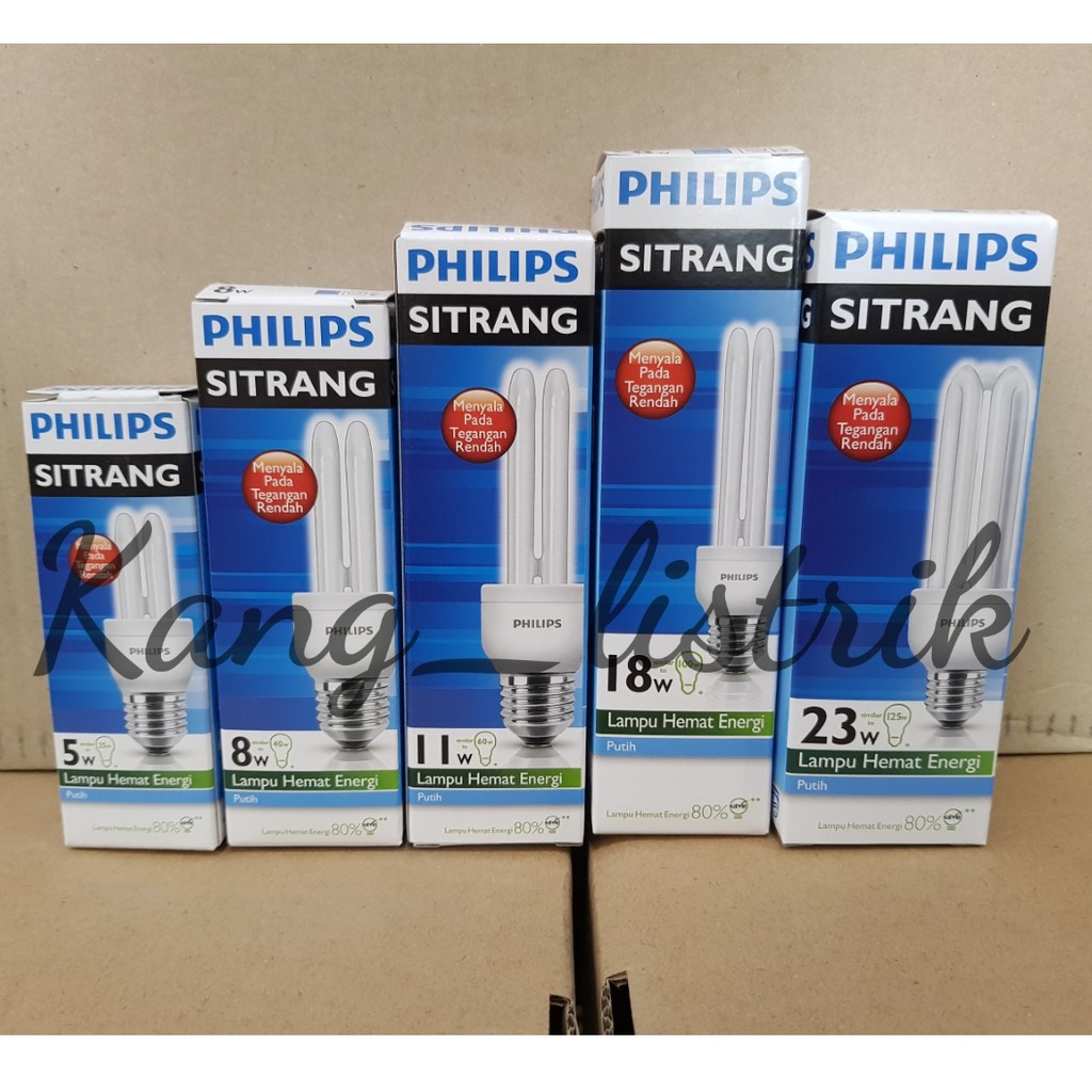 Philips Sitrang 5w, 8w, 11w, 18w,, 23w PUTIH