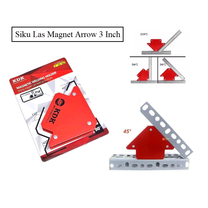 KDK Siku Las Magnet 25 Lbs 3 Inch Siku Magnet 3&quot; Arrow Holder 25 lb Siku Magnet Las 3inch Smart Welding Arrow Magnetic Arrow 3 inch