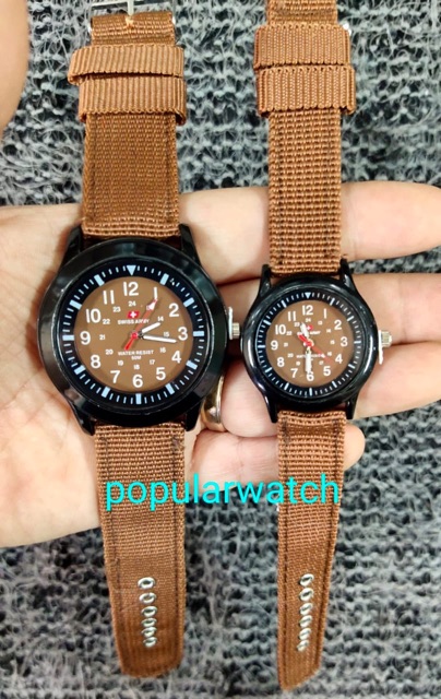 BEST SELLER!!! Jam tangan couple pria wanita kanvas (free box &amp; baterai cadangan)