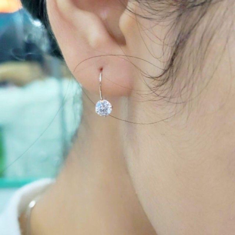 Fifi Fashion Anting Desi Mata Satu Simple Model Perhiasan Lapis Emas 18k