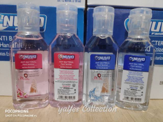 Nuvo hand sanitizer 50 ml cuci tangan tanpa bilas antiseptik bunuh kuman handsanitizer