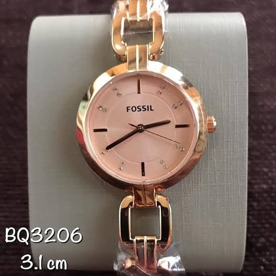 Fossil Kerrigan Three-Hand Rose Gold-Tone Stainless Steel Watch - BQ3206