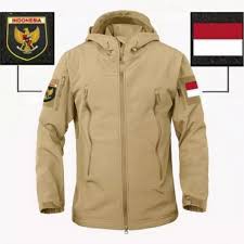 Jaket TAD Army Tactical Anti Air Free Logo Indonesia Garuda Jaket Bravo-CREAM