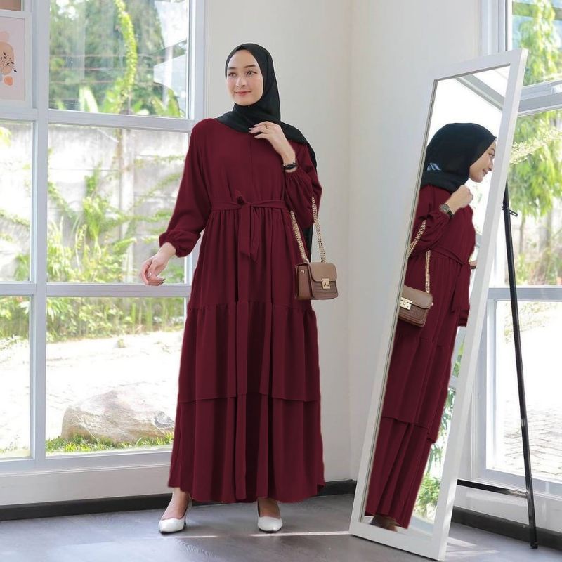 PROMO GAMIS MURAH/Gamis Busui/Gamis syari/Gamis Azzara fit to XL