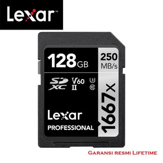 Lexar Professional SDXC 128GB V60 UHS-II 1667X Up To 250MB/s