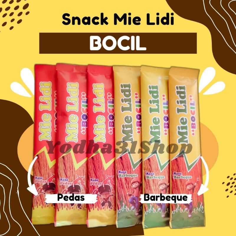 Snack Jadul Jajanan Jaman SD Harga 1000an Kemasan 1 Pack Isi 10 Pcs Snack Mie Lidi Bocil 12gr x 10 p