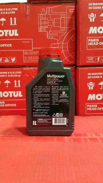 OLI MESIN MOBIL &amp; MOTOR MOTUL MULTIPOWER / MULTI POWER 15W-50 1 LITER