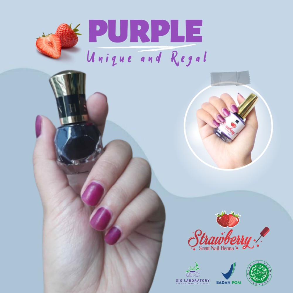 Strawberry Nail Henna 5ml / Strawberry Nail Henna Mini / Strawberry Nail Henna Original / Kutek Henn