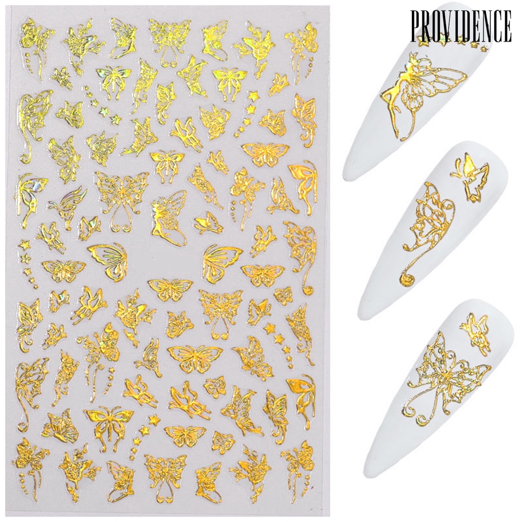 Providence 1 Sheet Manicure Decal Lightweight Harmless Delicate Butterfly Nail Art Transfer Sticker for Women