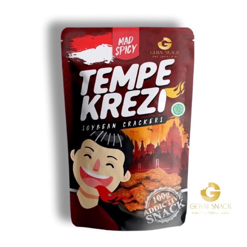 Keripik Tempe Krezi Crispy Khas Bandung Bumbu Tebal Renyah (100gr)