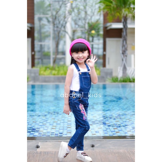 OVERALL JEANS LED ( NYALA ) ANAK 2-12TH