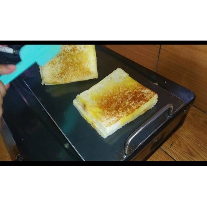 Hsjogja 20x30cm wajan telur gulung/ panggangan sosis, roti kebab, burger baja datar tebal 5mili (kec