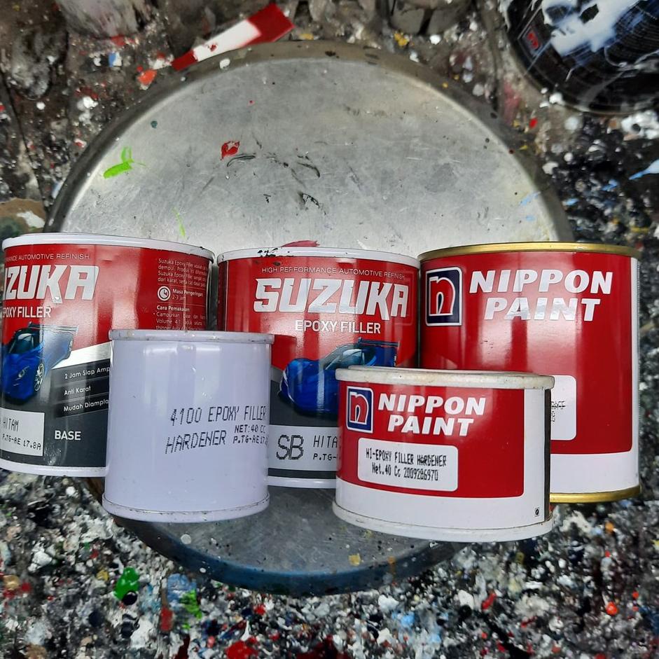⚡️COD⚡️ Epoxy SUZUKA /Surfacer BLACK GREY dan WHITE 1/4Kg serbuuu 