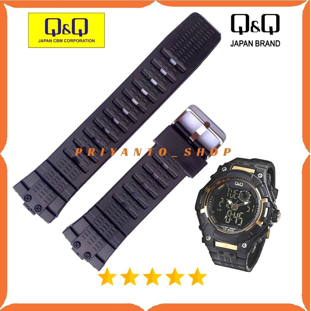 Strap Tali jam Tangan QQ Q&amp;q QnQ GW80 Q&amp;q GW-80 qq QnQ GW 80 SPORT