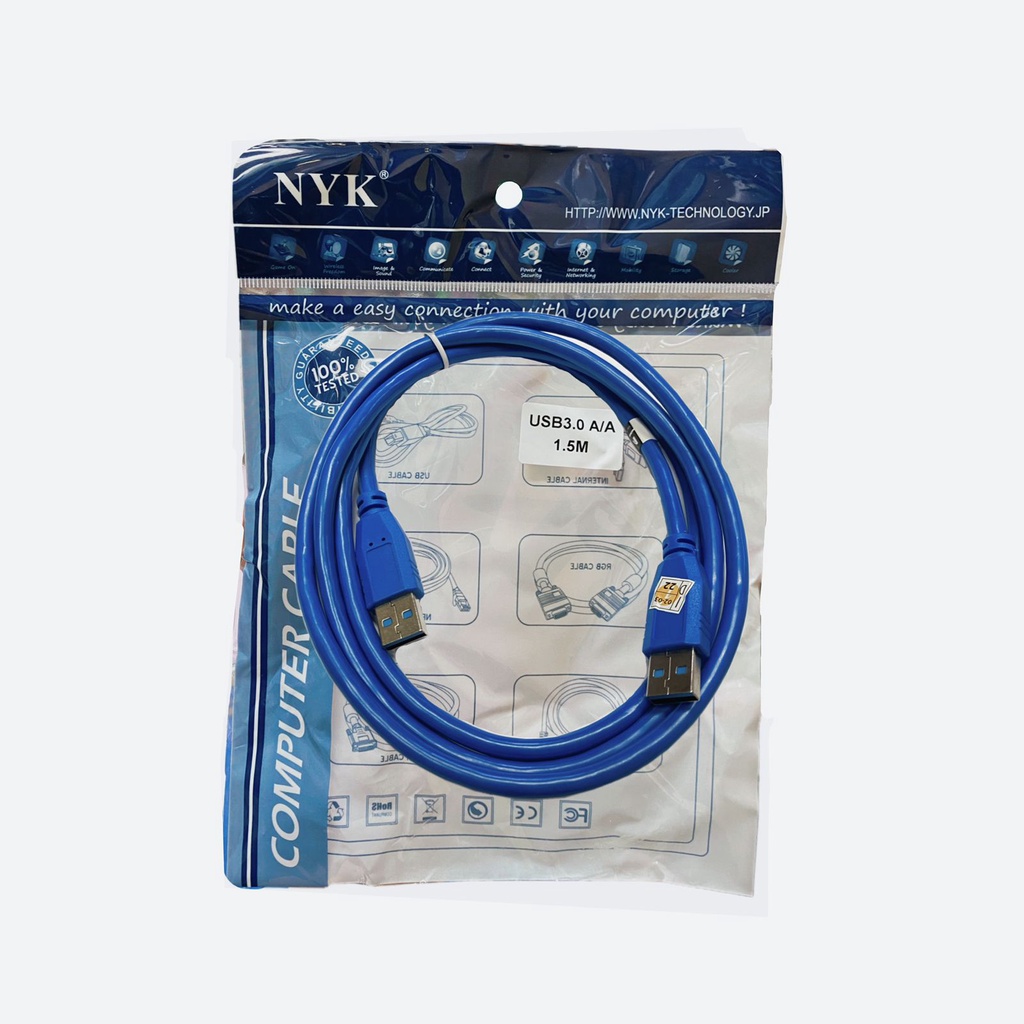 NYK Kabel USB 3.0 male to male 1.5 meter