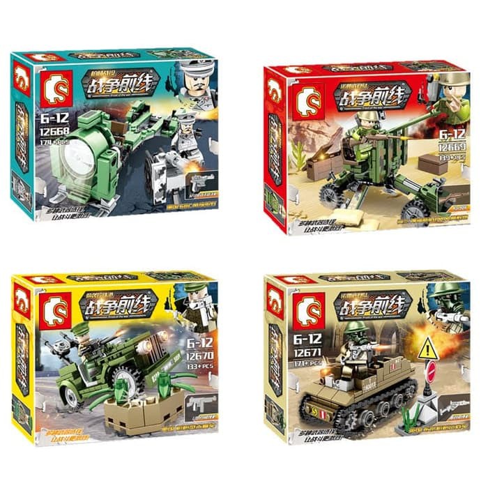 BS-086 Army Military - Sembo 12668 - 12671