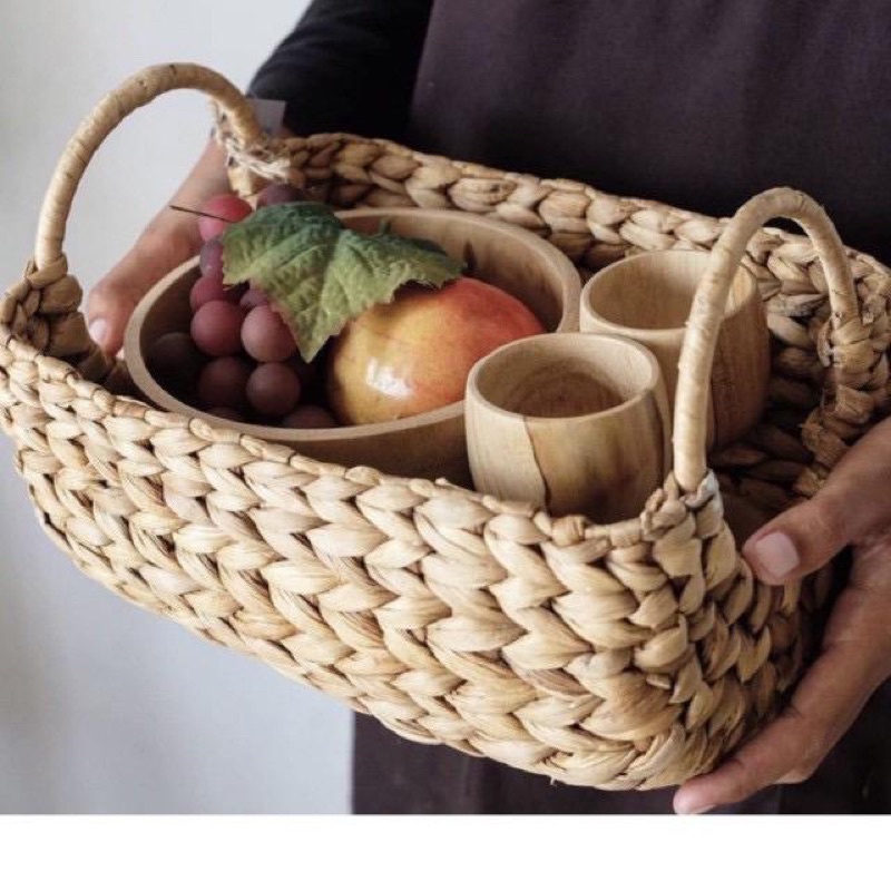 Tray Anyam handel Rotan/Hampers Lebaran/Palma