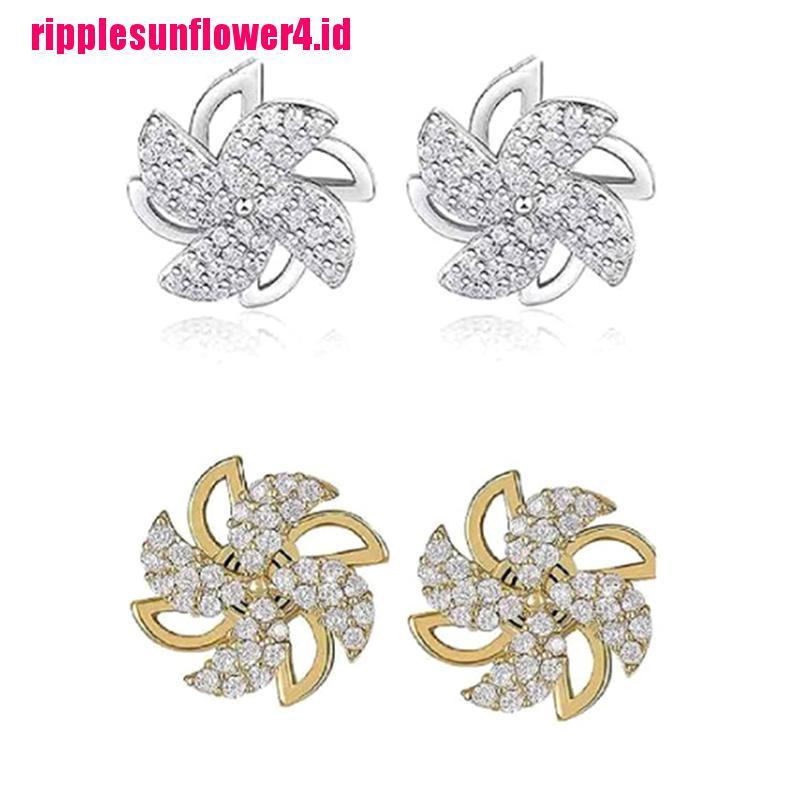 Anting Tusuk Bentuk Kincir Angin Bahan Sterling Silver 925