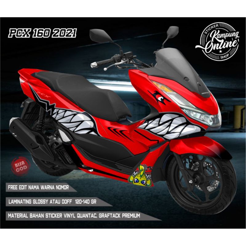 DECAL ALL NEW PCX 160CC VARIASI SHARK MOTIP VARIAN WARNA 886