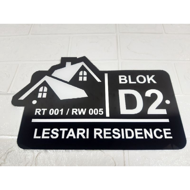 Papan Nomor Rumah Acrylic Nomor Rumah Acrylic