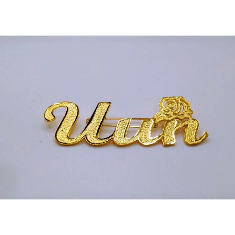 Bros nama Bros nama custom Bros nama lapis emas nama sendiri TERMURAH-I