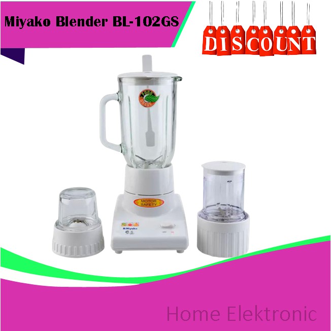 Blender  Miyako Belender BL-102GS / BL102GS / BL 102 GS /BL 102GS [Gelas Jug] FREE BUBLEWRAP