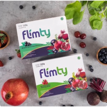 Flimty Fiber Slimming Detox Collagen rasa Blackcurrant / Rapsberry isi 16 sachet