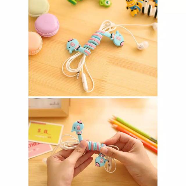 Penggulung Kabel / Perapi Kabel Charger/ Penjepit Kabel/