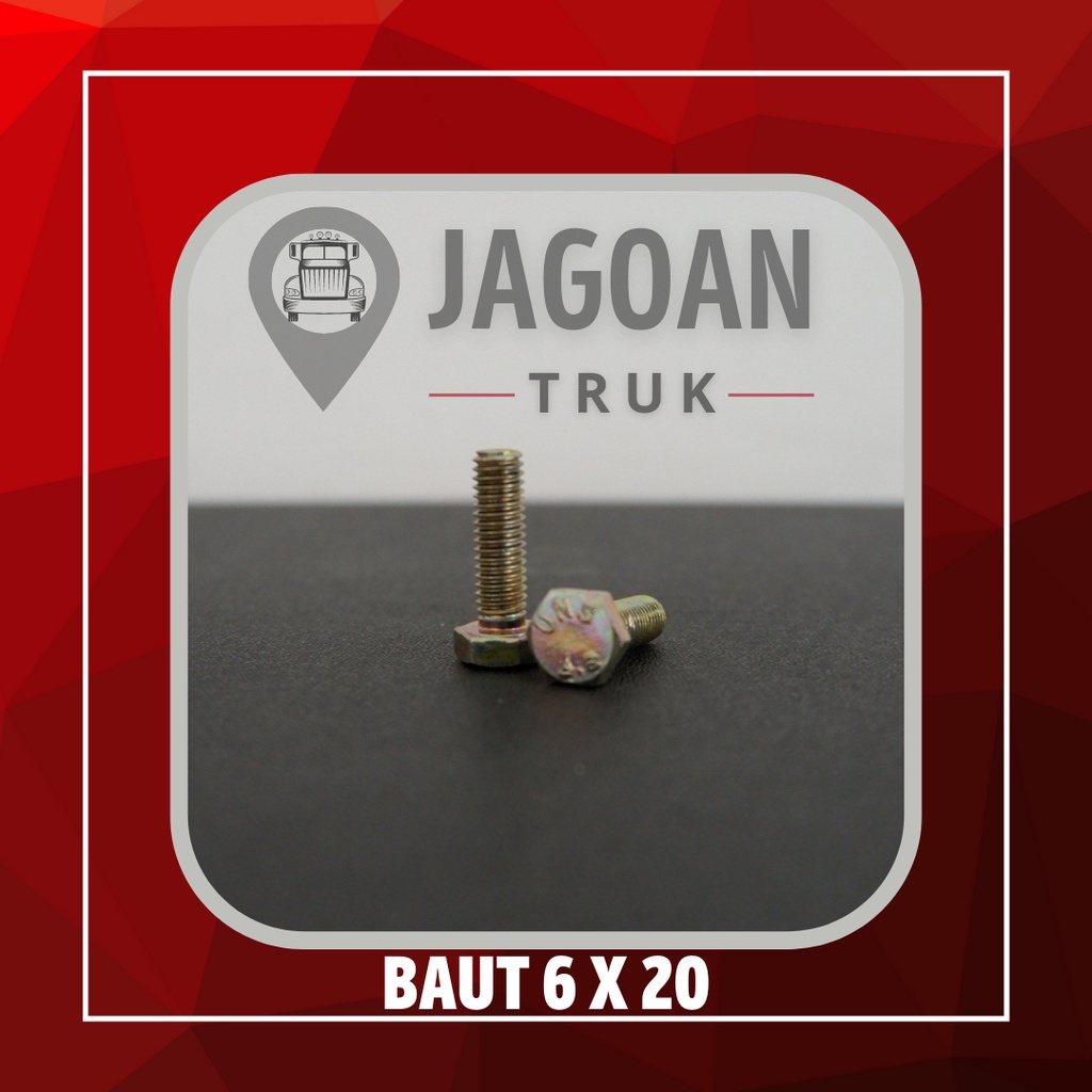 Baut Mur Ring Kuning BMK 6 X 20 mm 6x20mm Kuat dan Halus