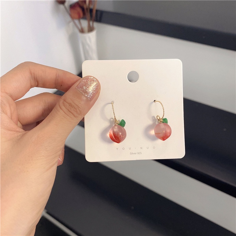 Anting Bulat Bahan Resin Gaya Korea Untuk Wanita