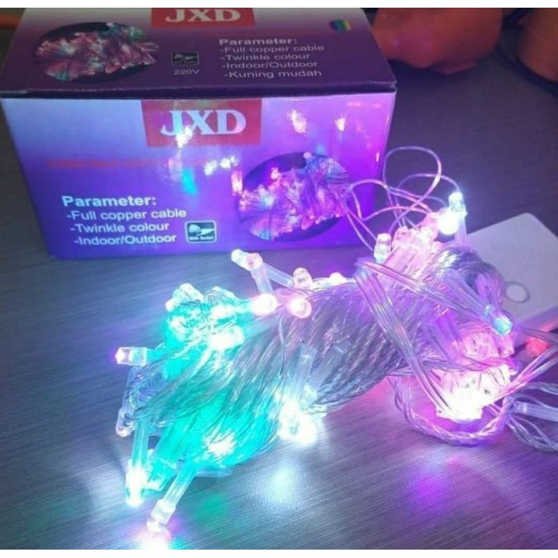 Lampu Natal Tumbler JDX Lampu Hias 17an Agustus Lampu Agustusan Kelap Kelip Warna Warni