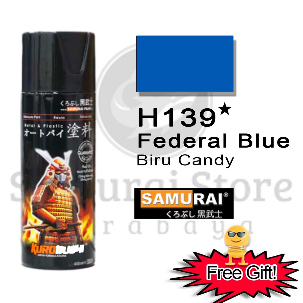 Samurai Paint Honda Federal Blue H139 ☆ Biru Candy400 ml - Cat Semprot Pilox Aerosol