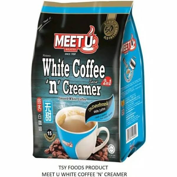 

Meet U White Coffe & Creamer No Sugar (15sX40gr) Kopi Bubuk