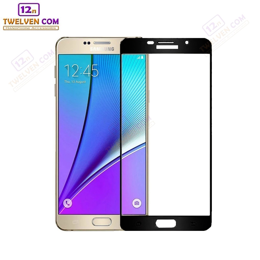 [FLASH SALE] zenBlade 5D Full Cover Tempered Glass Samsung A7 (2016) - Hitam