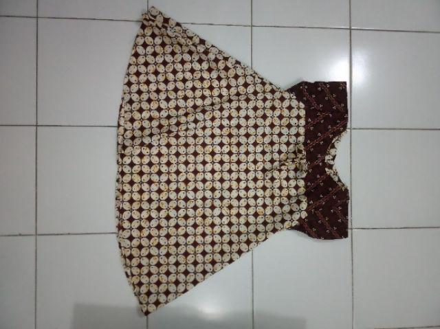 Dress Rok Batik Sogan Anak Size L Usia 6th -7,5 Th