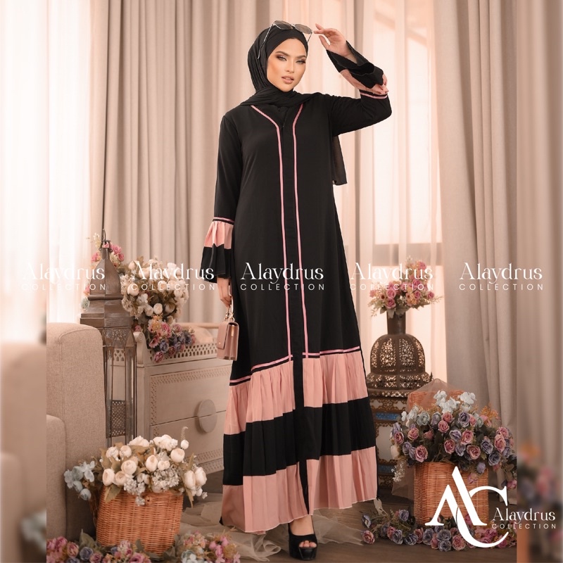 Abaya Dress Plisket Maxi Arab Saudi Bordir Zephy Turki Umroh Dubai Turkey By AlaydrusCollection 113