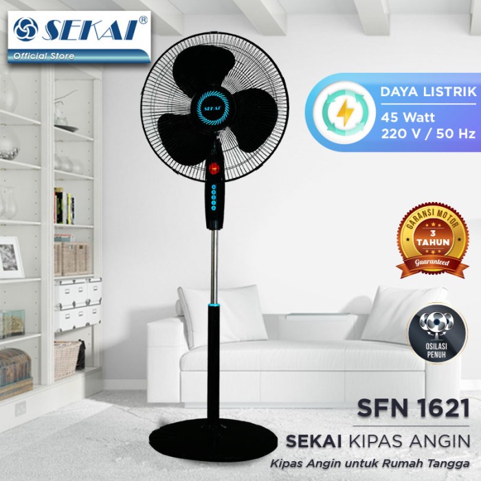 SEKAI Stand Fan 16 Inch SFN1621 Kipas Angin Tumpu SFN 1621