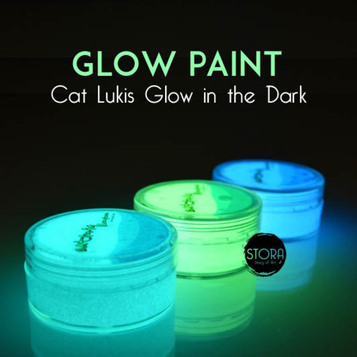 Satiniq GLOW  in the dark  paint Cat  Fosfor Lukis  Water 