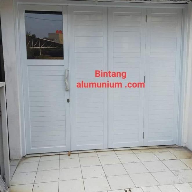 Pintu Garasi Aluminium 4Daun Rel Wina