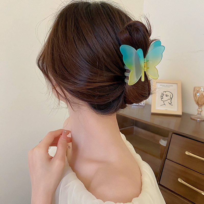 Jepit Rambut Model Butterfly Claws Bahan Akrilik Gaya Vintage Untuk Wanita