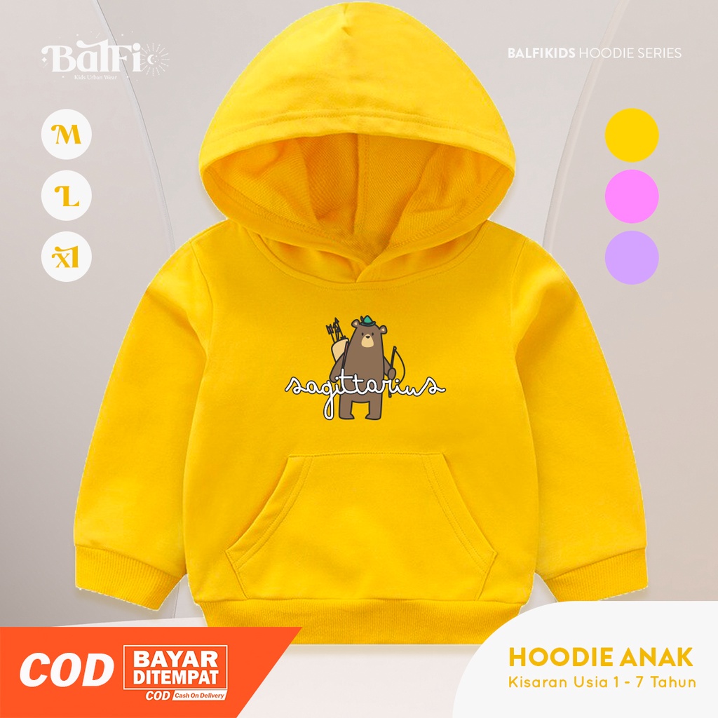 Jaket Hoodie Anak Gambar Zodiak Bintang Sagitarius Untuk Usia 1 2 3 4 5 Tahun