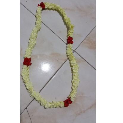 Baru Asli Kalung melati pengantin pria list merah